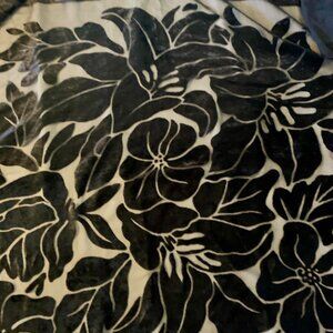 Black Velvet Burnout Floral Wrap/Shawl